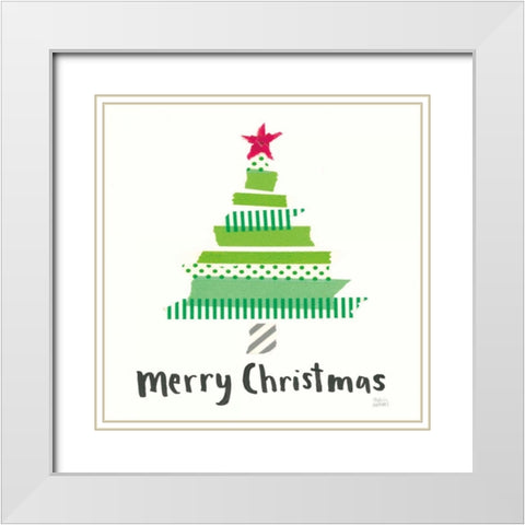 Joyful Season I White Modern Wood Framed Art Print with Double Matting by Averinos, Melissa