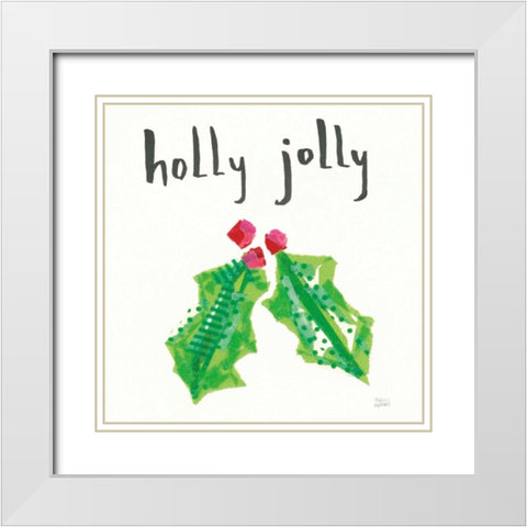 Joyful Season II White Modern Wood Framed Art Print with Double Matting by Averinos, Melissa