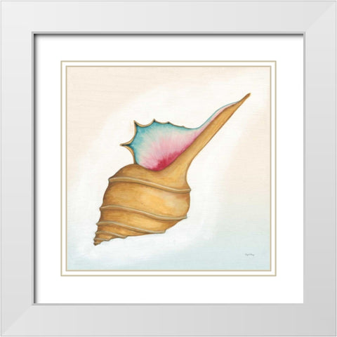 Boardwalk Murex White Modern Wood Framed Art Print with Double Matting by DeNeige, Elyse