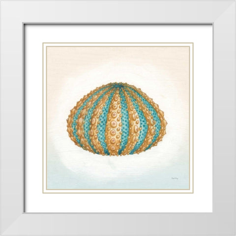 Boardwalk Urchin White Modern Wood Framed Art Print with Double Matting by DeNeige, Elyse