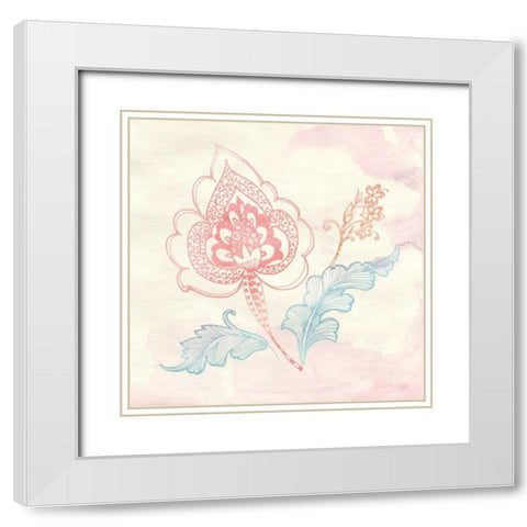 Eastern Boho II White Modern Wood Framed Art Print with Double Matting by Wild Apple Portfolio