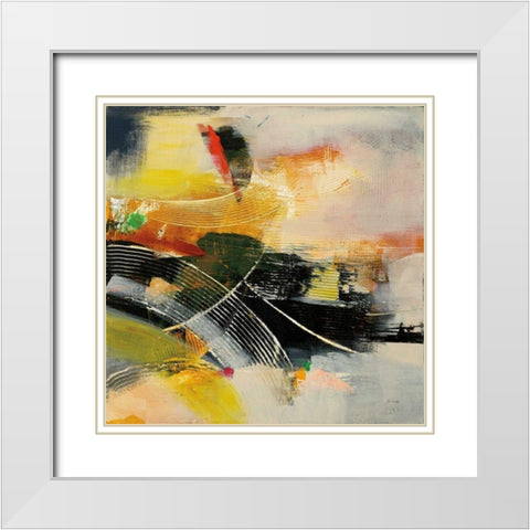 End of the Rainbow II White Modern Wood Framed Art Print with Double Matting by Griggs, Jan