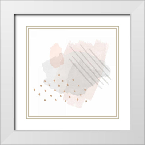 Lovely Blush I White Modern Wood Framed Art Print with Double Matting by Hershey, Moira