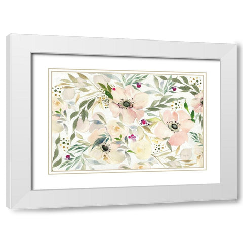The Joy of White White Modern Wood Framed Art Print with Double Matting by Rice, Kristy