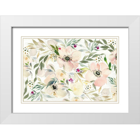 The Joy of White White Modern Wood Framed Art Print with Double Matting by Rice, Kristy