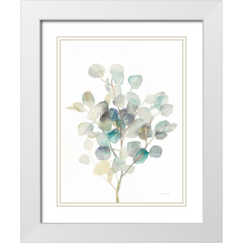 Eucalyptus III White White Modern Wood Framed Art Print with Double Matting by Nai, Danhui