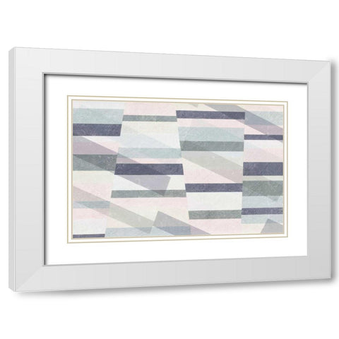 Pastel Reflections I White Modern Wood Framed Art Print with Double Matting by Hershey, Moira