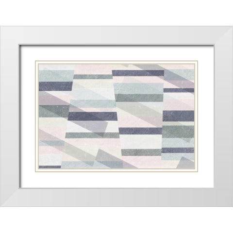 Pastel Reflections I White Modern Wood Framed Art Print with Double Matting by Hershey, Moira