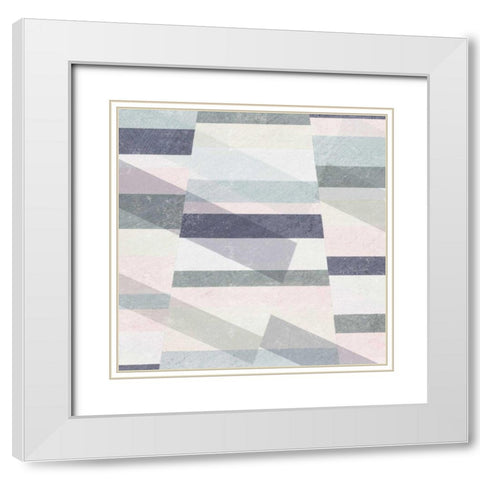 Pastel Reflections II White Modern Wood Framed Art Print with Double Matting by Hershey, Moira