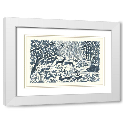 Forest Life II White Modern Wood Framed Art Print with Double Matting by Thomas, Miranda
