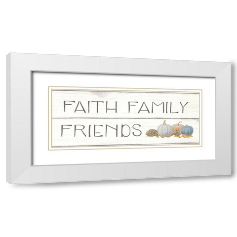 Beautiful Bounty III Faith Family Friends White Modern Wood Framed Art Print with Double Matting by Wiens, James