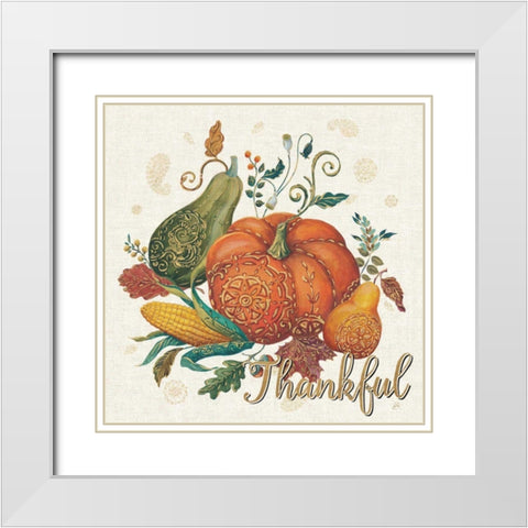 Spice Season VIII - Thankful White Modern Wood Framed Art Print with Double Matting by Brissonnet, Daphne