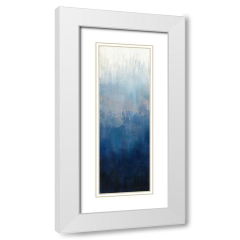 Silver Wave II White Modern Wood Framed Art Print with Double Matting by Vassileva, Silvia
