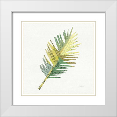 Tropical Fun Palms I White Modern Wood Framed Art Print with Double Matting by Prahl, Courtney