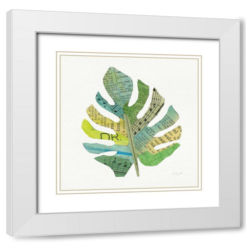 Tropical Fun Palms II White Modern Wood Framed Art Print with Double Matting by Prahl, Courtney