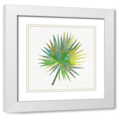 Tropical Fun Palms IIII White Modern Wood Framed Art Print with Double Matting by Prahl, Courtney