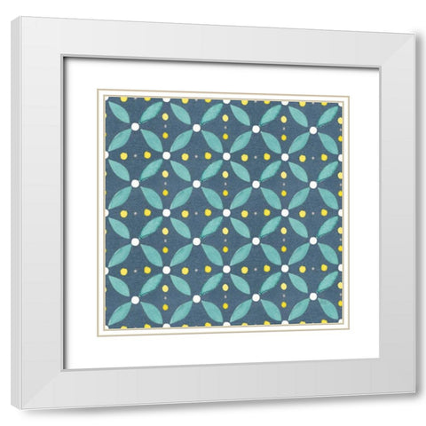Garden Getaway Pattern XB White Modern Wood Framed Art Print with Double Matting by Marshall, Laura