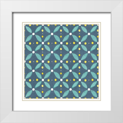 Garden Getaway Pattern XB White Modern Wood Framed Art Print with Double Matting by Marshall, Laura