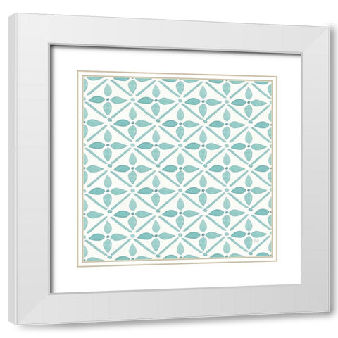Garden Getaway Pattern XIIA White Modern Wood Framed Art Print with Double Matting by Marshall, Laura
