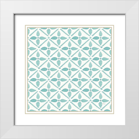 Garden Getaway Pattern XIIA White Modern Wood Framed Art Print with Double Matting by Marshall, Laura