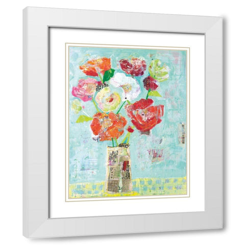 Jersey Queen White Modern Wood Framed Art Print with Double Matting by Day, Kellie