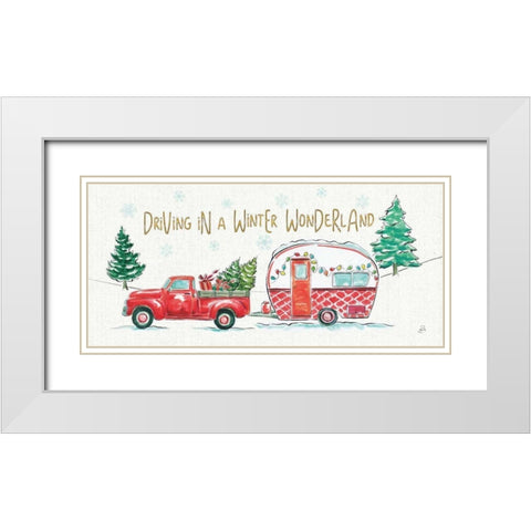 Christmas in the Country VIII White Modern Wood Framed Art Print with Double Matting by Brissonnet, Daphne