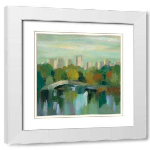 Manhattan Sketches III White Modern Wood Framed Art Print with Double Matting by Vassileva, Silvia