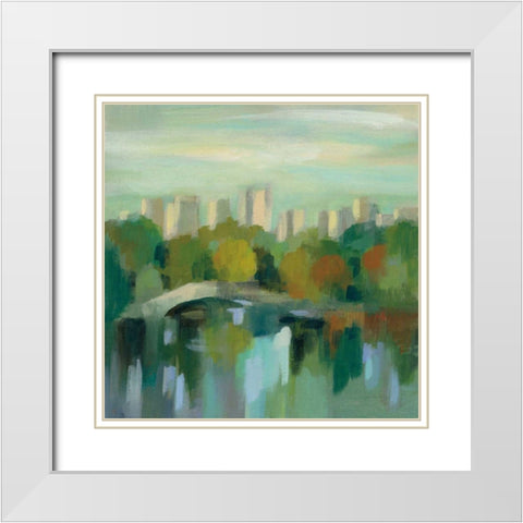 Manhattan Sketches III White Modern Wood Framed Art Print with Double Matting by Vassileva, Silvia