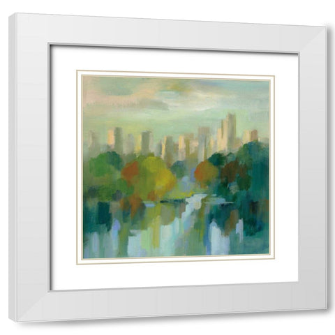 Manhattan Sketches IV White Modern Wood Framed Art Print with Double Matting by Vassileva, Silvia