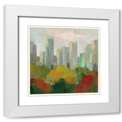 NYC Central Park I White Modern Wood Framed Art Print with Double Matting by Vassileva, Silvia