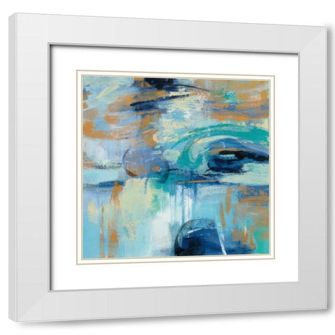 Sapphire Ring White Modern Wood Framed Art Print with Double Matting by Vassileva, Silvia