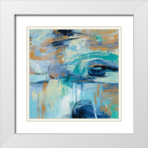 Sapphire Ring White Modern Wood Framed Art Print with Double Matting by Vassileva, Silvia