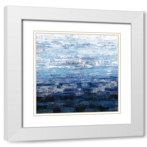 Icelandic Wave White Modern Wood Framed Art Print with Double Matting by Vassileva, Silvia