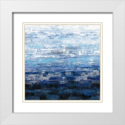 Icelandic Wave White Modern Wood Framed Art Print with Double Matting by Vassileva, Silvia