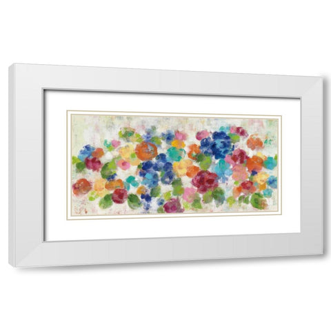 Hydrangea Bouquet I White Modern Wood Framed Art Print with Double Matting by Vassileva, Silvia