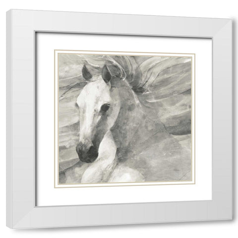 Poseidon Neutral Crop White Modern Wood Framed Art Print with Double Matting by Hristova, Albena