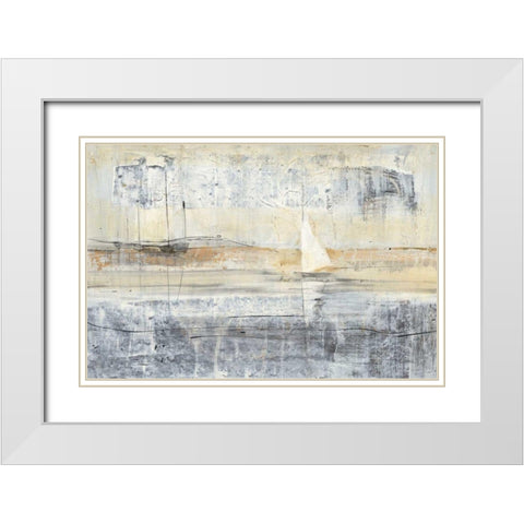 Gold Coast White Modern Wood Framed Art Print with Double Matting by Hristova, Albena
