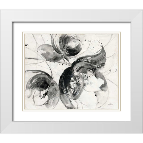Bold II White Modern Wood Framed Art Print with Double Matting by Hristova, Albena