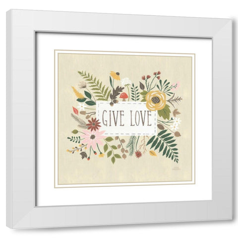 Autumn Garden II White Modern Wood Framed Art Print with Double Matting by Marshall, Laura