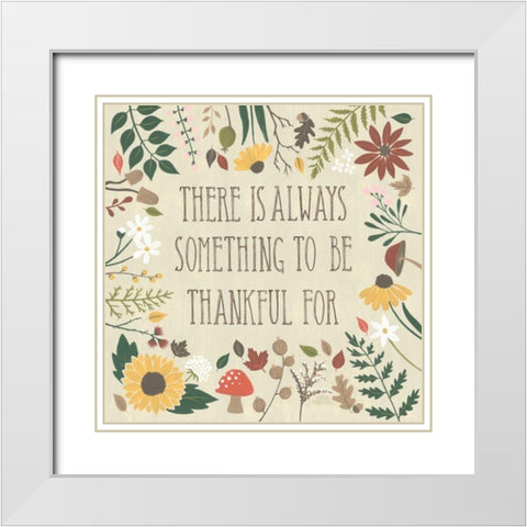 Autumn Garden V White Modern Wood Framed Art Print with Double Matting by Marshall, Laura