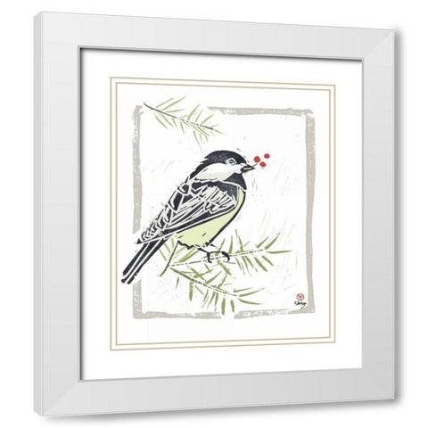 Winter Days VII White Modern Wood Framed Art Print with Double Matting by Day, Kellie