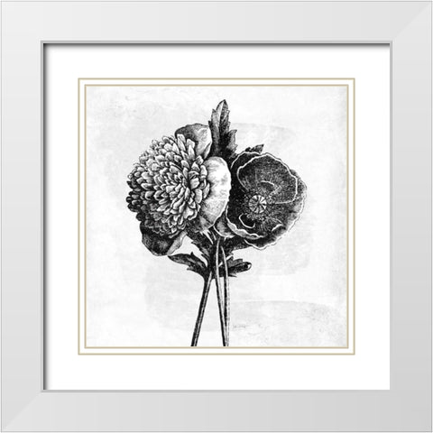 Spa Botanical III BW White Modern Wood Framed Art Print with Double Matting by Pertiet, Katie