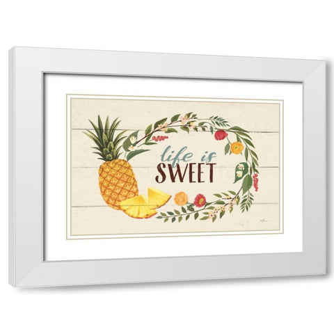 Sweet Life X White Modern Wood Framed Art Print with Double Matting by Penner, Janelle