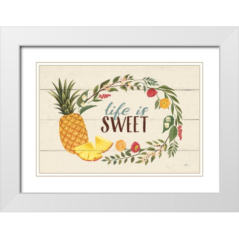 Sweet Life X White Modern Wood Framed Art Print with Double Matting by Penner, Janelle