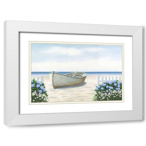 Beach Days I White Modern Wood Framed Art Print with Double Matting by Wiens, James