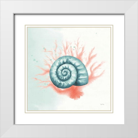 Splash I White Modern Wood Framed Art Print with Double Matting by DeNeige, Elyse