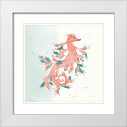 Splash III White Modern Wood Framed Art Print with Double Matting by DeNeige, Elyse