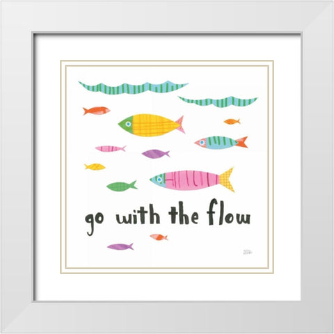 Ocean Splash II White Modern Wood Framed Art Print with Double Matting by Averinos, Melissa