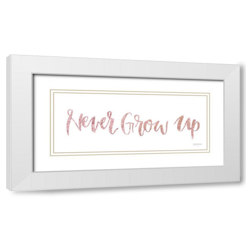 Sweet Baby Girl IV Pink White Modern Wood Framed Art Print with Double Matting by Jackson, Jenaya