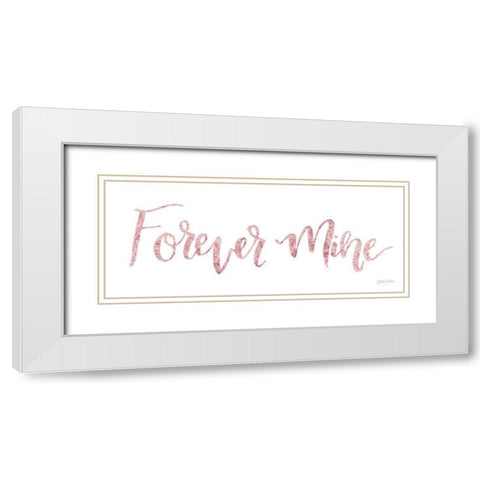 Sweet Baby Girl V Pink White Modern Wood Framed Art Print with Double Matting by Jackson, Jenaya
